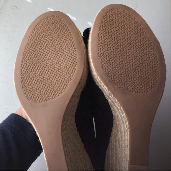 Tory Burch Black Espadrille Wedges - Picture 14 of 16